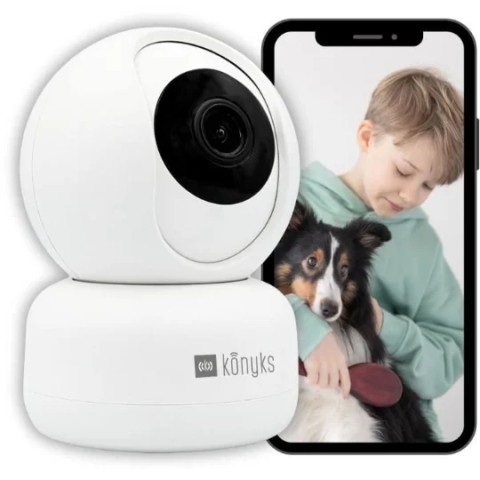 Konyks camini2-caméra d'interieur motorisée ptz wifi sirène intégré