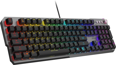 Clavier gamer mécanique (kailh midnight pro silent) msi strike 600 rg